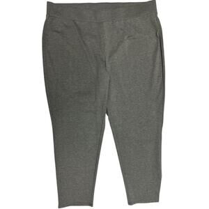 Ruby Rd 3X Pants Gray Slimming Waistband Pull-On Tapered Rayon Comfort Stretch